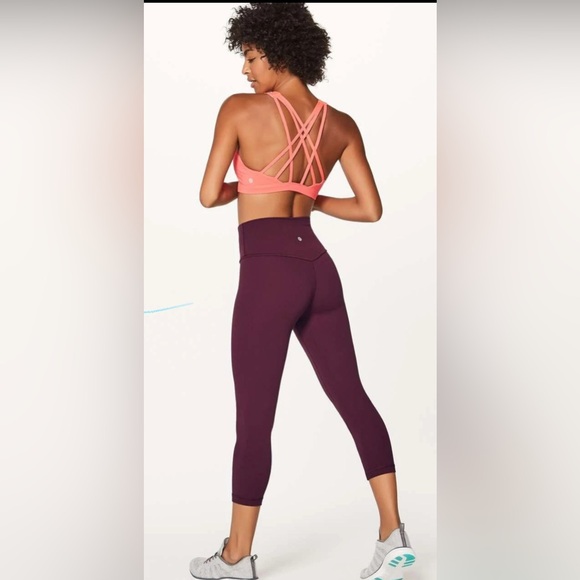 Lululemon Align Crop 21" Dark Adobe Maroon High Rise Nulu Leggings - Picture 1 of 9